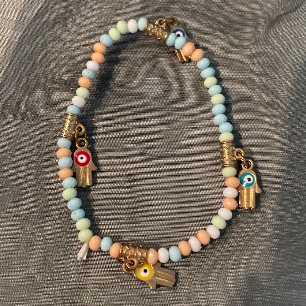 Evil Eye Hand Charm Bracelet